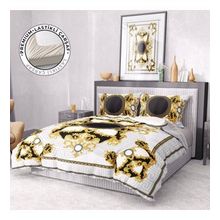 Monohome Premium Luxury 3D Saten Pamuk Gold Brand Çift Kişilik Nevresim Takımı