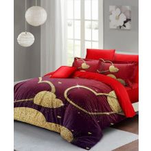 Monohome Shine Love 200x220 cm Pembe Sevgililer Günü Pamuk Saten Çift Kişilik Nevresim Takımı
