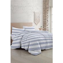 Monohome Soft Strip Luxury Pamuk Saten Çift Kişilik Nevresim Takımı