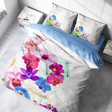 Monohome Viola 3D Pamuk Saten Çift Kişilik 200x220 cm Nevresim Takımı