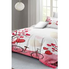 Monohome White Love 200x220 cm Beyaz Sevgililer Günü Çift Kişilik Pamuk Saten Nevresim Takımı