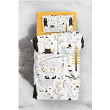 Monohome Yellow Animals 3d Pamuk Saten Bebek Nevresim Takımı