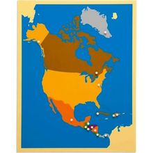 Montessori Kuzey Amerika Haritası Puzzle