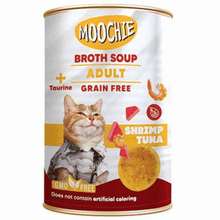 Moochie 135 ml Et Suyu İçerisinde Karides Ton Balıklı Tahılsız Kedi Çorbası