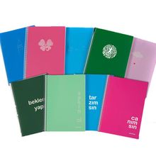 Mopak Plastik Kapak A4 60 Yaprak Çizgili Neon Spiralli Defter