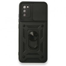 Mor Aksesuar Samsung Galaxy A02S Pars Lens Yüzüklü Silikon Kılıf