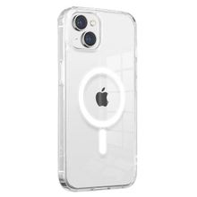 More TR Apple iPhone 14 Plus Magsafe Şarj Özellikli Şeffaf Sert PC Zore Embos Telefon Kılıfı