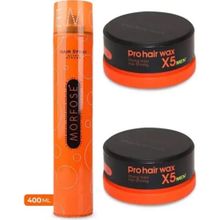 Morfose 2x150 gr Saç Şekillendirici Wax + Ultra Strong 400 ml Saç Spreyi