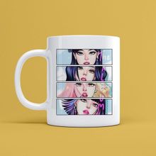 Morinna MR11 Black Pink Tasarımlı Beyaz Kupa