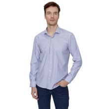 Morven Mavi Saldera Slim Fit Dar Kesim Erkek Gömlek