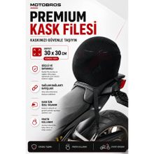 Motobros Motosiklet Kask Taşıma Filesi Universal Model Kask Bagaj Lastiği Filesi