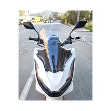 Motocam Honda PCX 2021-2024 Model 47 cm Şeffaf Renkli 4 mm Spor Ön Cam Siperlik