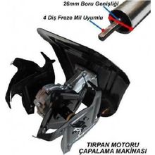 Motorlu Tırpan Çapa Aparatı 26 mm Kare Şaft