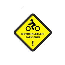 Motosikletleri Fark Edin Sticker Yapıştırma 10cm