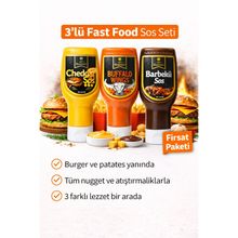 Mr Gurme Fast Food Sos Seti 3’lü (Cheddar + Buffalo + Barbekü)