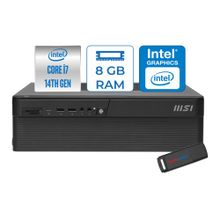MSI Msı Pro DP80 Intel Core I7 5.4ghz 14700 8gb 4tb SSD UHD Graphics 770 Wi-Fi7 300W Psu Windows 11 Home Masaüstü Bilgisayar Bilgisayar A14G003EUH62 + Zettausb