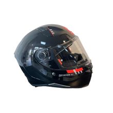 MT Revenge 2 Solid A1 Gloss Full Face Siyah Motosiklet Kaskı