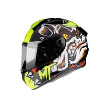 MT Targo Crazy Dog A2 Full Face Sarı Motosiklet Kaskı