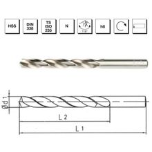 MTE B00007000050 Makina Takım 0.5 mm HSS DIN 338 Silindirik Saplı Taşlanmış Matkap Ucu