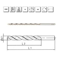 MTE B00007500250 Makina Takım 2.5 mm HSS DIN 1869-1 Silindirik Saplı Çok Uzun N Tipi Matkap Ucu