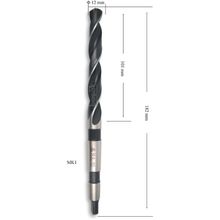 MTE HSS DIN 345 12 mm Mors Konik Saplı Matkap Ucu