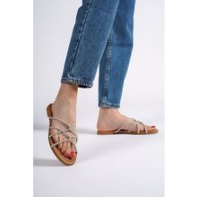 Mubiano 23603-VZ Vizon Hakiki Deri Kadın Sandalet