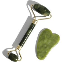 Mujgan 15 cm - 15.5 cm 2'li Yeşim Taşı ve Gua Sha Masaj Taşı Cilt Bakım Seti