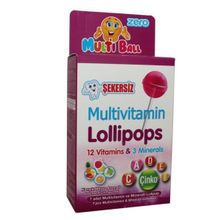 MultiBall Zero Vitamin 7 Adet Lolipop