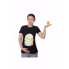 Mummy's Baby Civciv Siyah Hamile Tişört