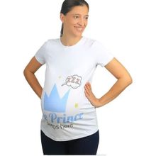 Mummy's Baby Prince Beyaz Hamile Tişört