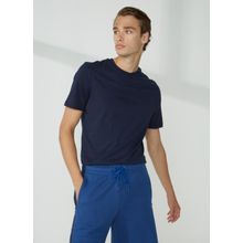 Murphy & Nye EMBOSS Bisiklet Yaka Düz Lacivert Erkek T-Shirt