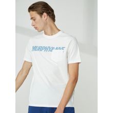 Murphy & Nye GAFF Bisiklet Yaka Düz Beyaz Erkek T-Shirt