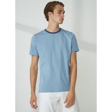 Murphy & Nye LIMBER Bisiklet Yaka Düz Açık Lacivert Erkek T-Shirt