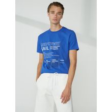 Murphy & Nye RIG Bisiklet Yaka Düz Saks Erkek T-Shirt