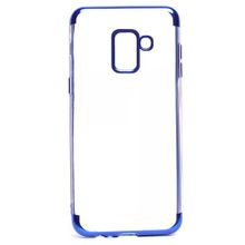 Musal Galaxy A8 2018 İnce Köşeleri Renkli Şeffaf Silikon Kılıf