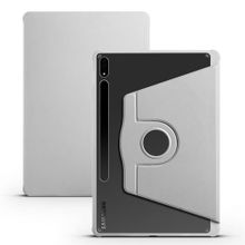 Musal Galaxy Tab S8 Plus SM-X800 Termik Kalem Bölmeli Dönebilen Standlı Gri Kılıf