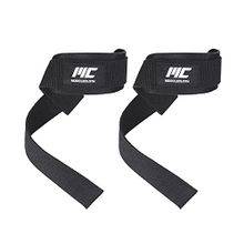 MuscleCloth Lifting Straps Siyah Standart Padded