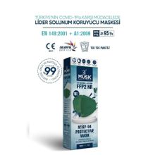 Musk FFP2 Yeşil 10'lu Maske