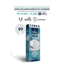 Musk KF94 Kore Tipi FFP2 Beyaz Maske