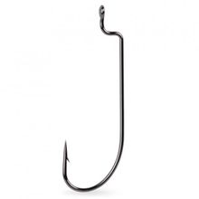 Mustad Offset Worm 39121NP-BN Black Nıckel-No:1-0 - 7'li Olta Iğnesi