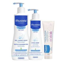 Mustela Baby Dermo Cleansing Gel 500 ml+300 ml Vücut Losyonu+100 ml Pişik Kremi Seti
