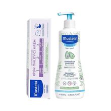 Mustela Vitamin Barrier 1.2.3 100 ml Pişik Kremi + 500 ml Yenidoğan Şampuan