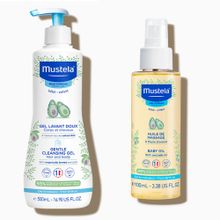 Mustela Yenidoğan Şampuanı 500 Ml + Bebek Yağı 100 Ml MUSTELA KOFRE