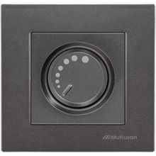 Mutlusan 600 W Çerçeveli Rita Füme Altın Işıklı Dimmer