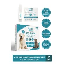muvicado Kedi İç Dış Bitkisel Parazit İç Dış Damlası Köpek İç Dış Anti Parazit Bit Pire Kene Damla Seti