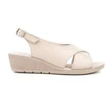 Muya 31028-551 Vienza Full Krem Anatomik Taban Kadın Sandalet