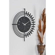Muyika MDS 41 Dubai Metal Siyah 41x41 cm Duvar Saati
