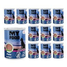 My Food Biftekli Pate 12x400 gr Yetişkin Köpek Konserve Maması