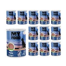 My Food Somonlu Pate 12x400 gr Yetişkin Köpek Konserve Maması