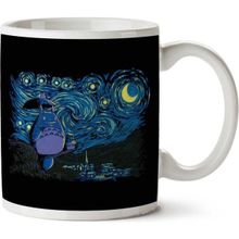 My Neighbor Totoro Van Gogh Starry Neighbor Baskılı Kupa